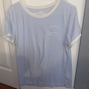 Light Blue and White Shirt